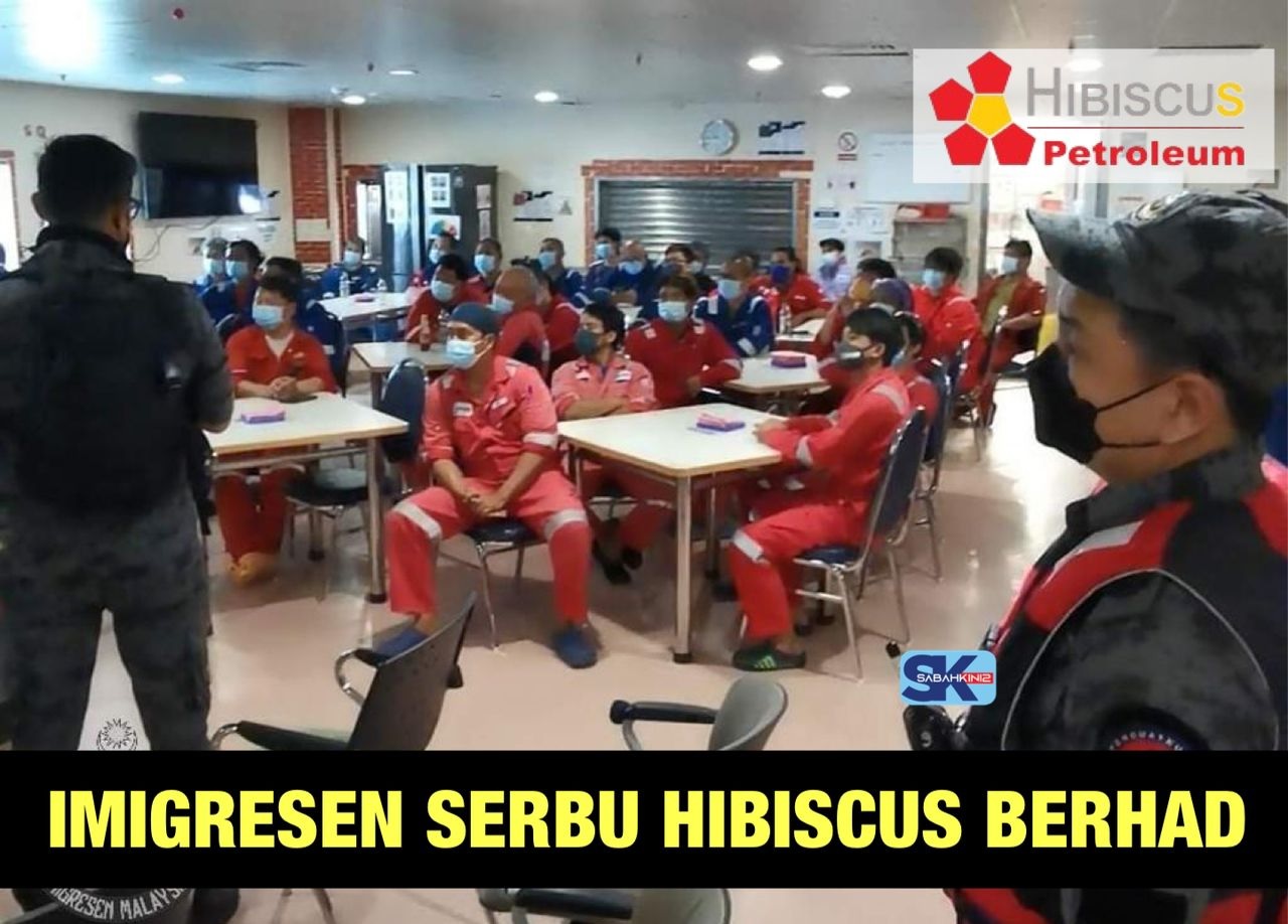 Tidak bayar Cukai Jualan Negeri, Imigresen Sabah serbu pelantar Hibiscus Petroleum Berhad