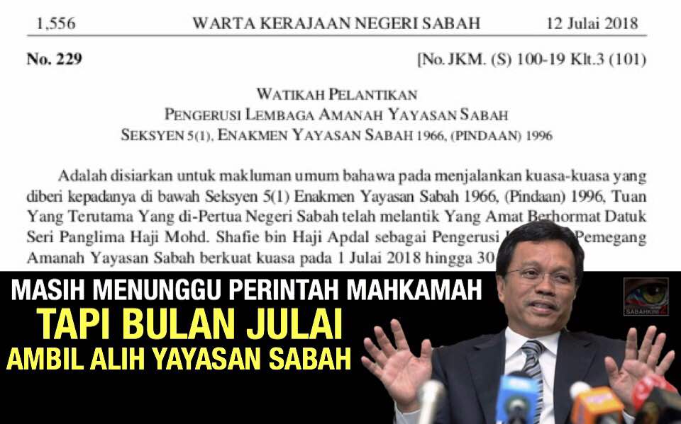 Pengerusi LPA Yayasan Sabah belanja RM10 juta 2 minggu selepas dilantik. Apa lagi selepas ini?
