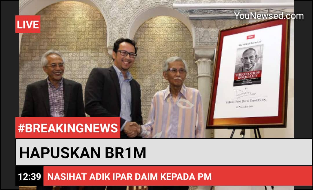 Penasihat PM adik ipar Tun Daim nasihatkan PM hapuskan BR1M