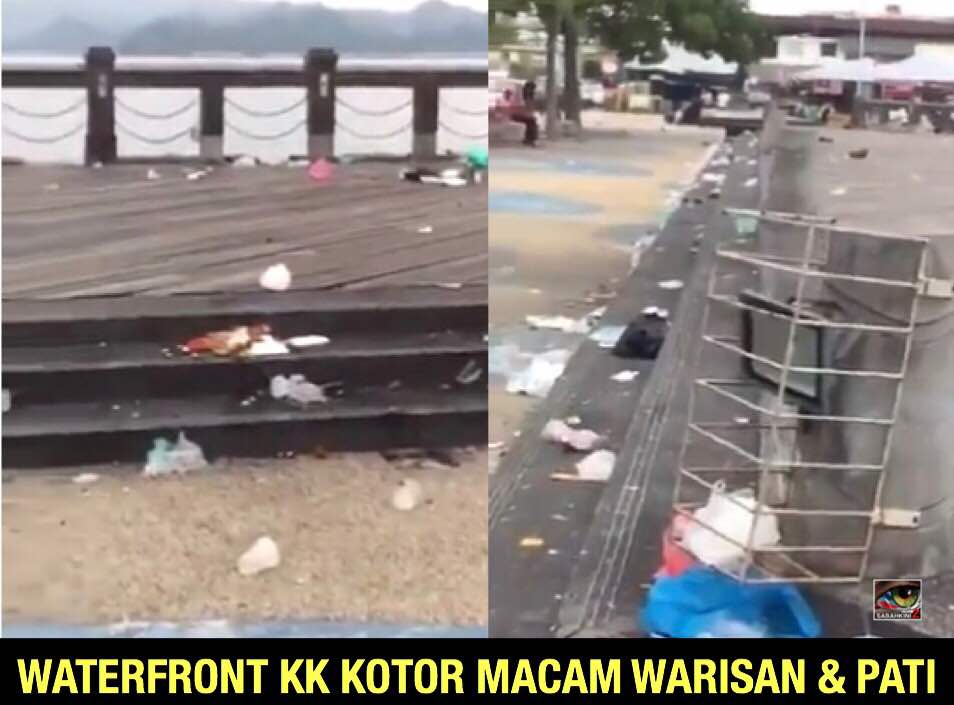 (VIDEO) Waterfront KK kotor sejak Sabah ditadbir Warisan yang sinonim 'PATI'