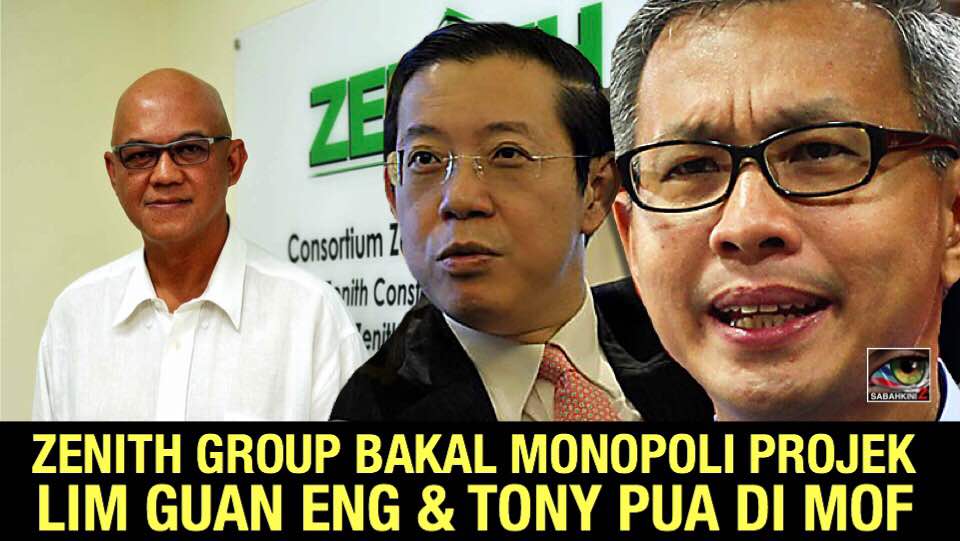 Zenith Group bakal monopoli projek Lim Guan Eng dan Tony Pua di MOF