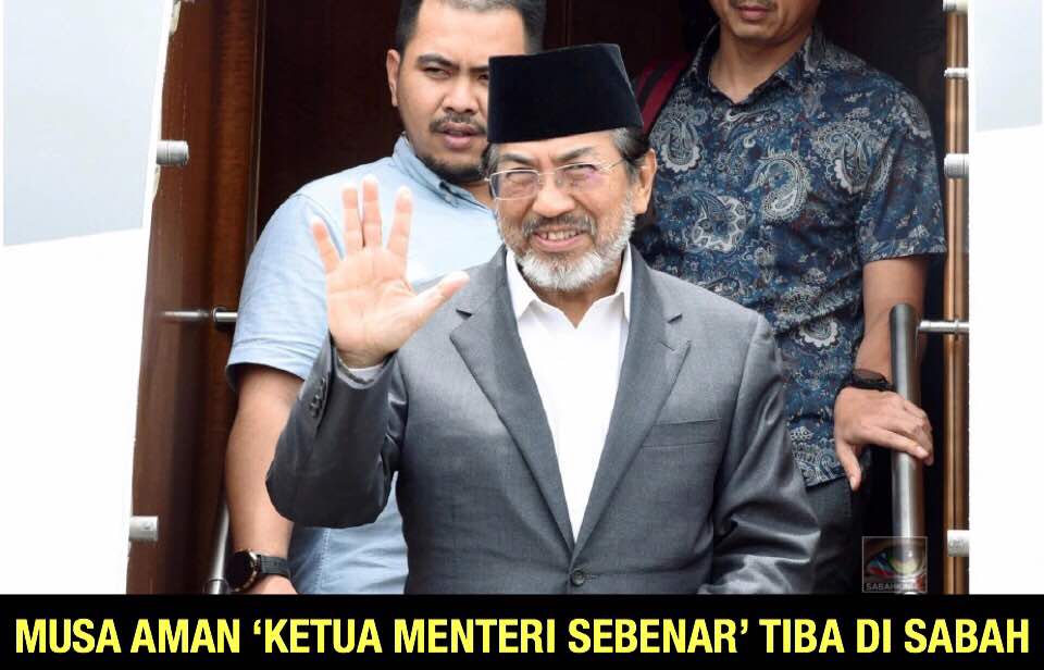 Musa Aman 'Ketua Menteri Sebenar' tiba di Sabah
