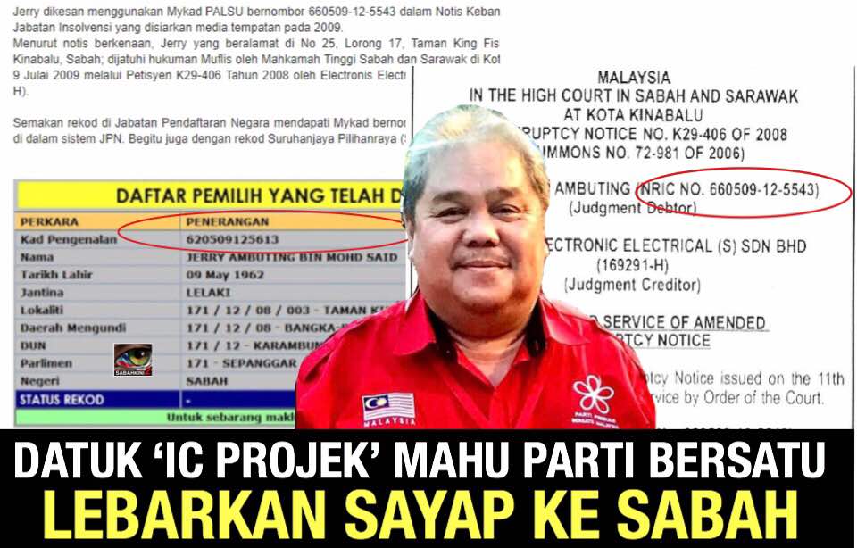 Datuk 'Projek IC' mahu Parti Bersatu lebarkan sayap ke Sabah