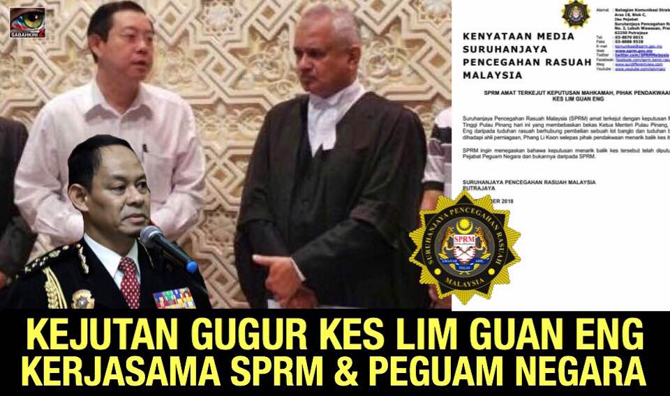 Kejutan Gugur kes Guan Eng 'Kantoikan' kerjasama SPRM dan AG