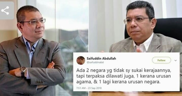 Saifuddin Menteri Luar paling Semberono