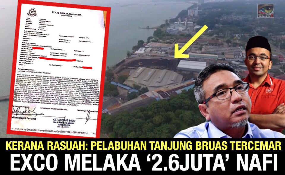 Exco Melaka 'RM2.6 juta'  nafi 'pau' Syarikat pelabuhan Tanjung Bruas