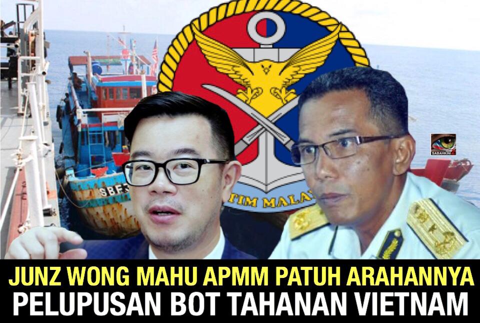 Junz Wong mahu APMM patuh arahannya pelupusan bot tahanan Vietnam
