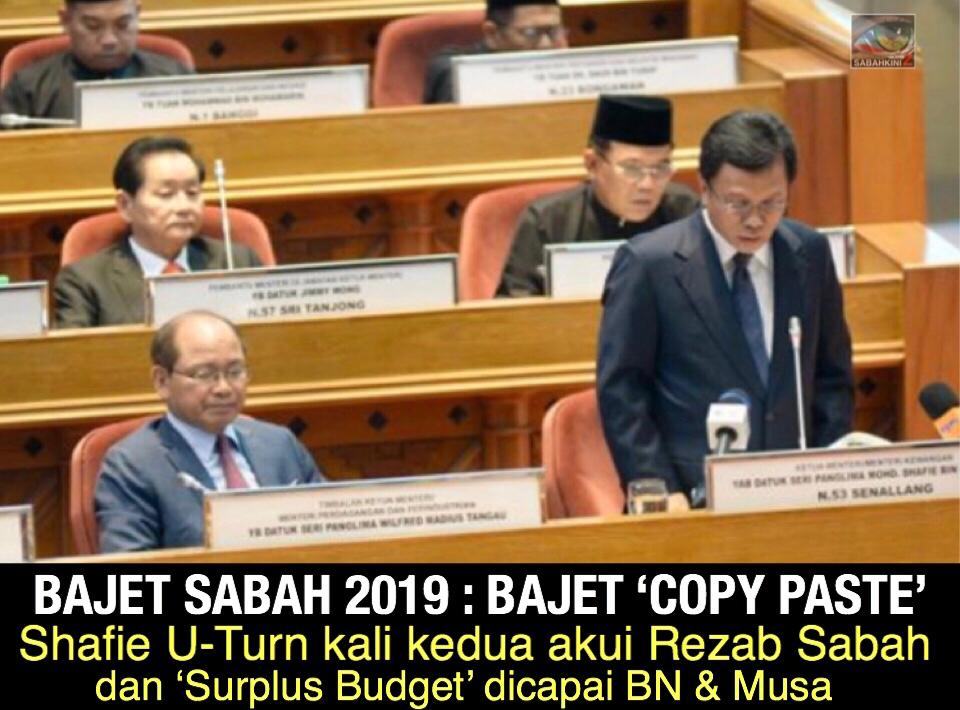 Bajet Sabah 2019: Shafie U-Turn kali kedua akui rezab dan “Surplus Budget” dicapai BN