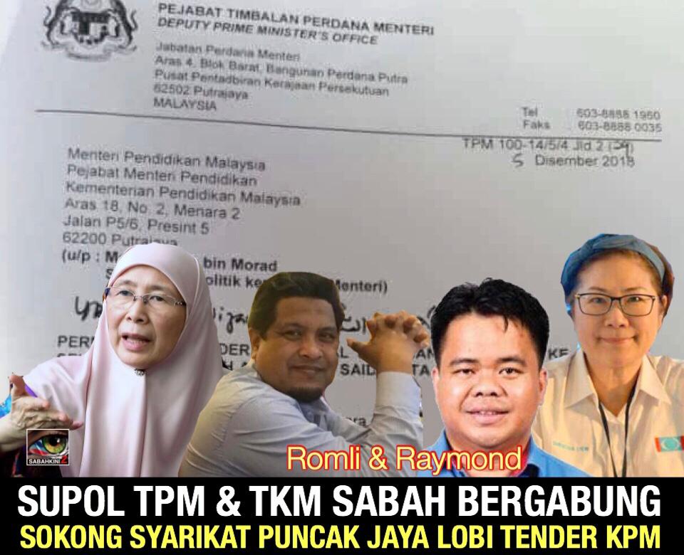 SUPOL TPM dan TKM Sabah bergabung sokong Syarikat Puncak Jaya lobi Menteri KPM ‘tender bekalan bermasak’ 