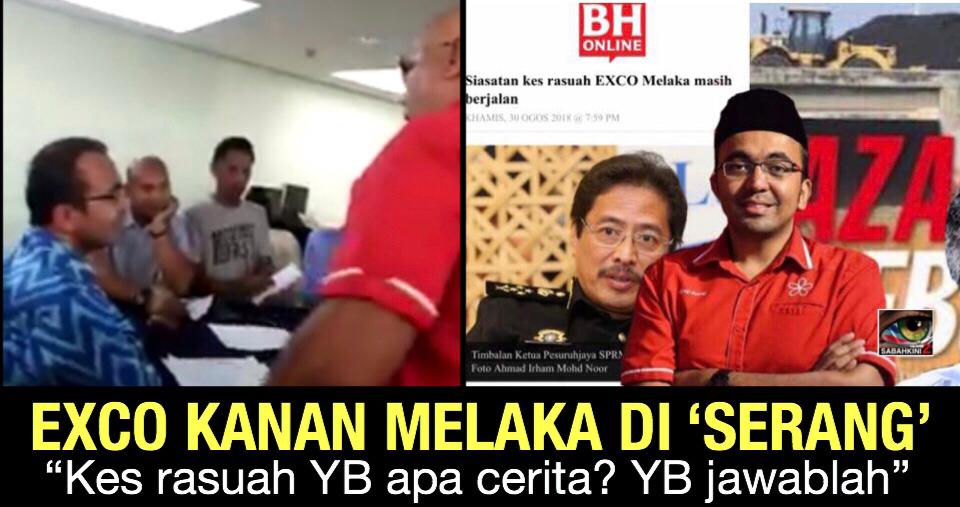 (VIDEO) Exco Kanan Melaka di ‘serang’ AJK Bahagian PPBM kerana kes rasuah