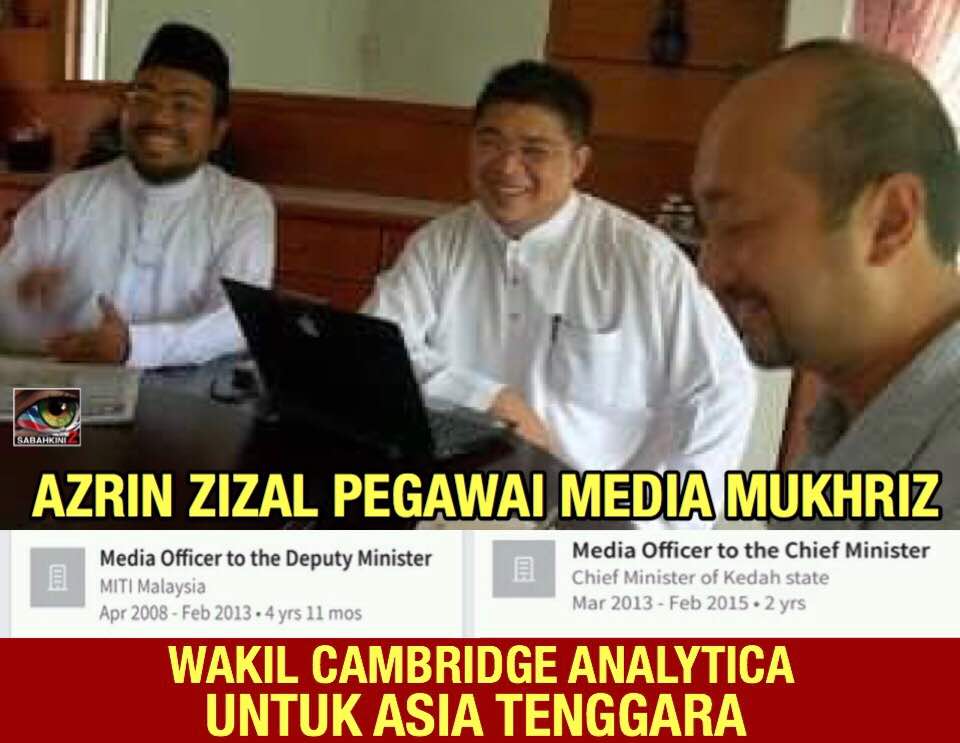 Cambridge Analytica Hanya Lapor Kepada Mukhriz- Azrin Pegawai Media Mukhriz