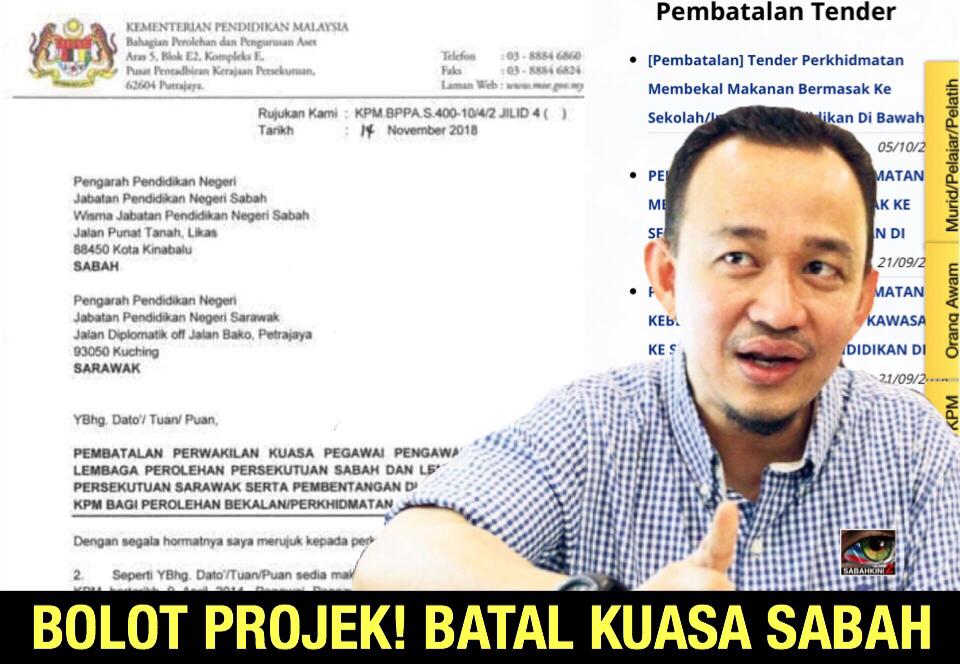 Menteri Pendidikan mahu ‘bolot’ projek tender KPM arah batal kuasa perolehan Sabah 
