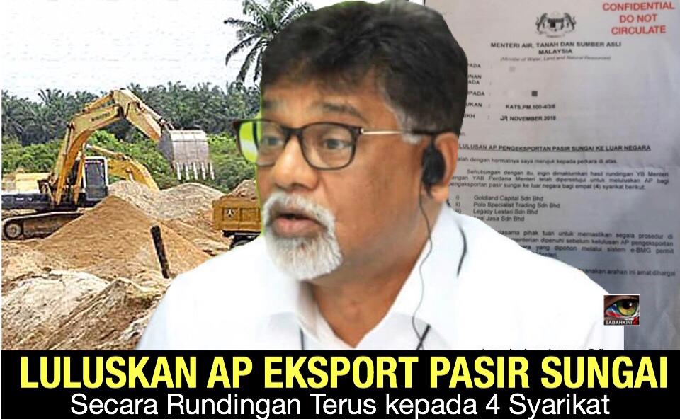 Menteri luluskan AP eksport pasir secara 'rundingan terus' kepada 4 syarikat kroni?