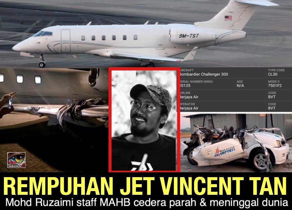 Rempuhan Jet Vincent Tan Berjaya Group sebabkan kematian Ruzaimi Iskandar Staff MAHB