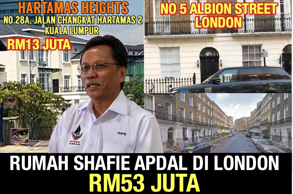 Selepas Banglo RM13 juta kini rumah Shafie Apdal RM53 juta No.5 Albion Street London terbongkar