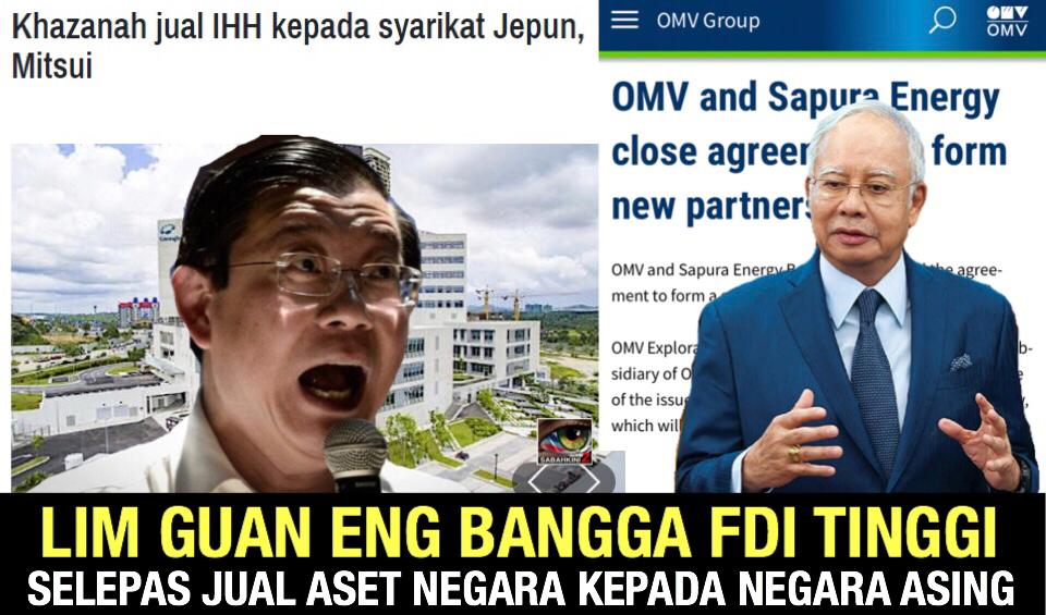 Lim Guan Eng  bangga FDI tinggi selepas jual aset negara kepada negara asing