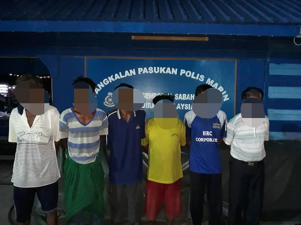 Enam Palauh seludup enjin pam dari Tarakan Indonesia ditahan