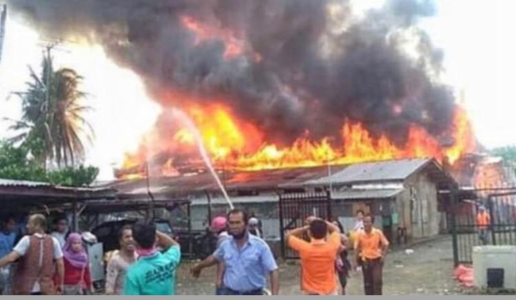 Rumah Kongsi di Lahad Datu pula terbakar