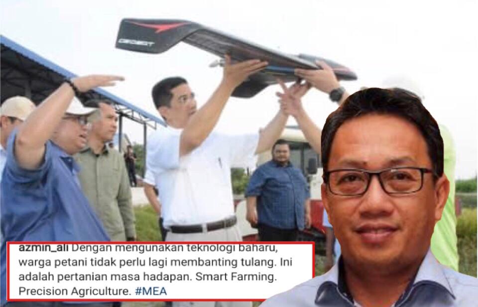 Kerajaan Negeri Sabah wajar contohi Azmin Ali saran guna teknologi baharu Dron tingkat hasil pertanian
