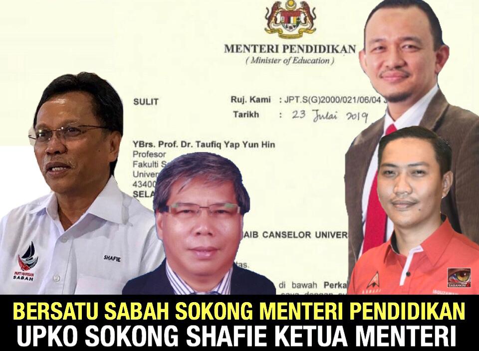 Isu NC UMS: BERSATU Sabah sokong Menteri Pendidikan, UPKO sokong Shafie Ketua Menteri