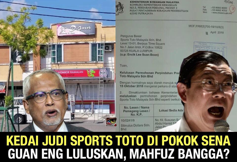 Mahfuz Omar gembira Lim Guan Eng luluskan kedai judi Sport Toto di Pokok Sena?