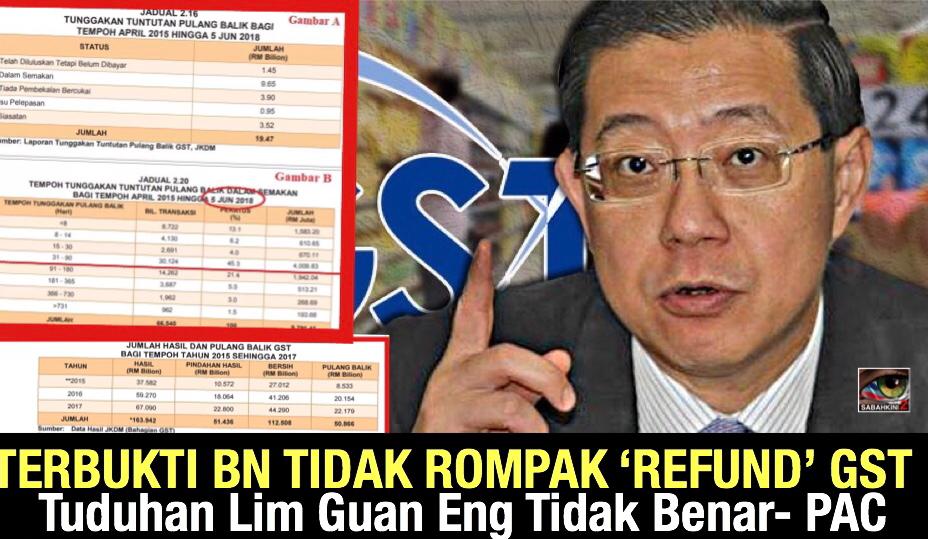 Terbukti tuduhan Lim Guan Eng BN rompak duit GST tidak benar- PAC