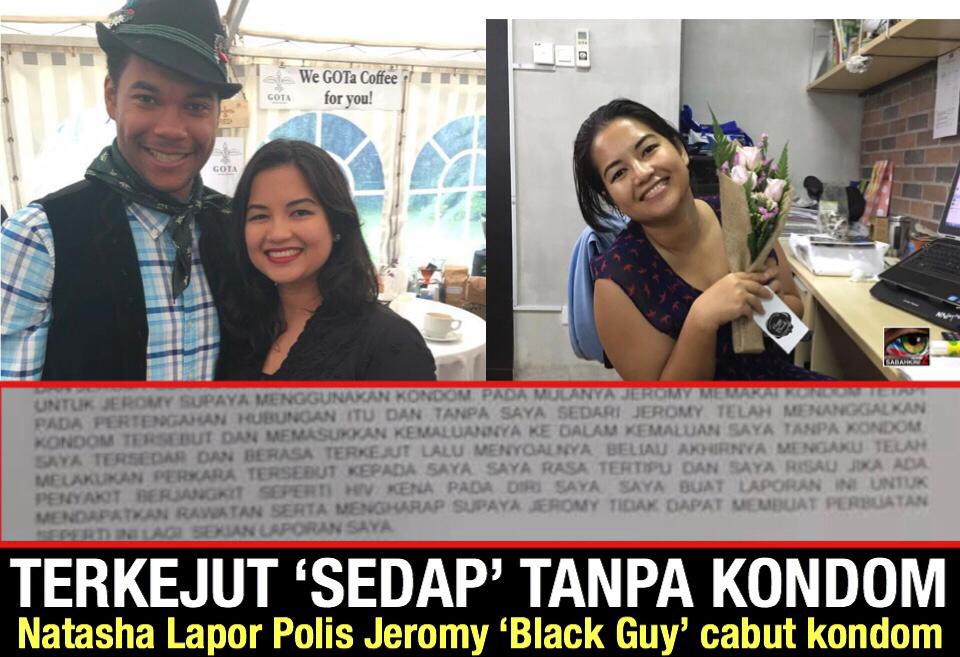 Terkejut ‘sedap’ tanpa kondom, Natasha pro PH lapor polis Jeromy 'Black Guy' 