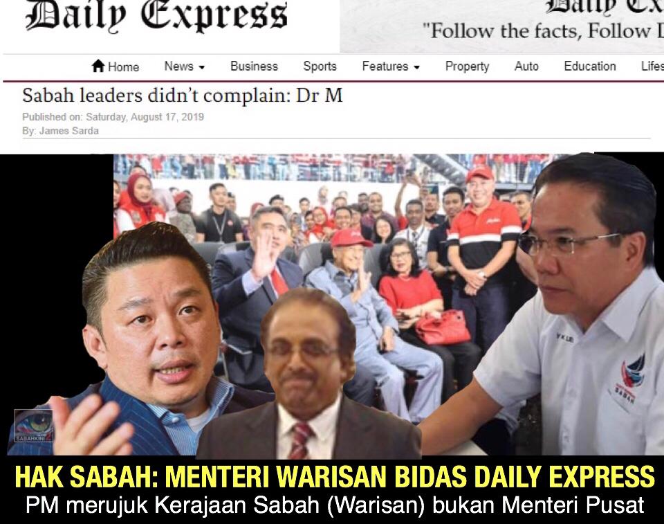 PM kata Kerajaan Sabah (Warisan) bukan kami Menteri Pusat kata VK Liew bidas Daily Express