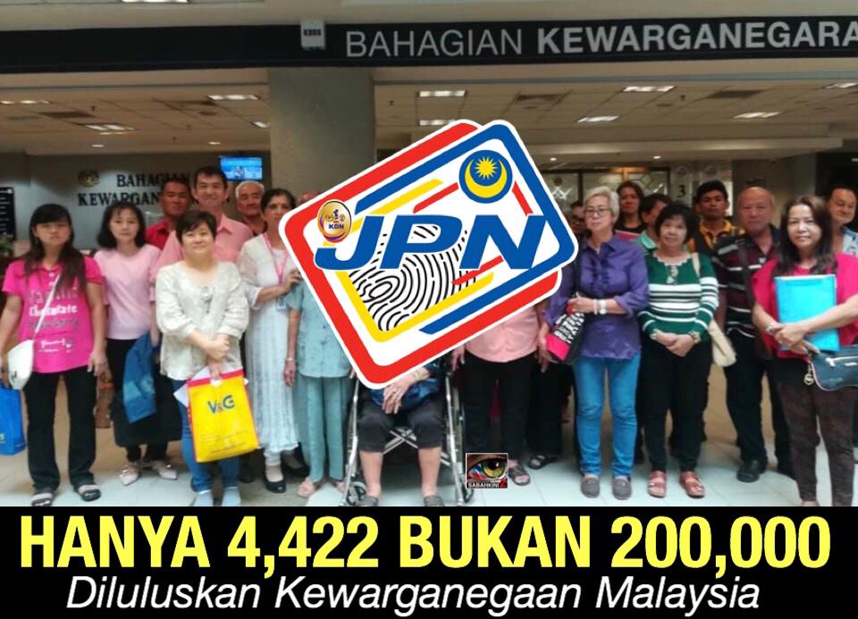 Bukan 200,000 sejak Mei 2018 tapi hanya 4,422 diluluskan warganegara Malaysia