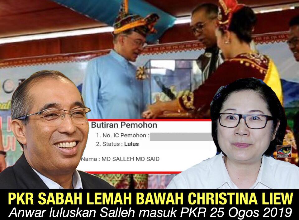 PKR Sabah lemah di bawah Christina, Anwar luluskan Salleh masuk PKR 25 Ogos 2019 