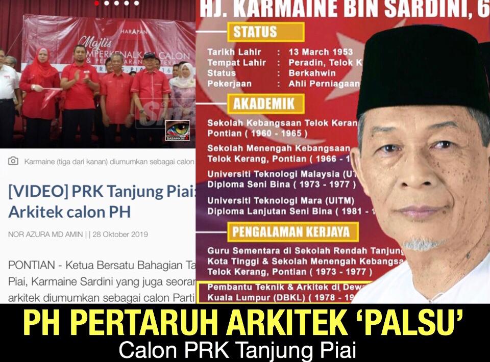 PH pertaruh Arkitek 'PALSU' calon PRK Tanjung Piai