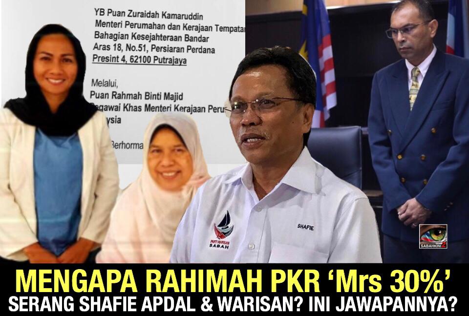 Mengapa Rahimah PKR  'Mrs 30 peratus' serang Shafie, Warisan? Ini jawapannya?