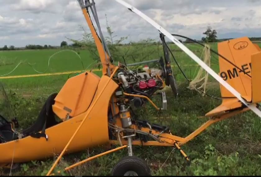 Pesawat ringan Gyrocopter penyembur racun Felcra terhempas, juruterbang selamat