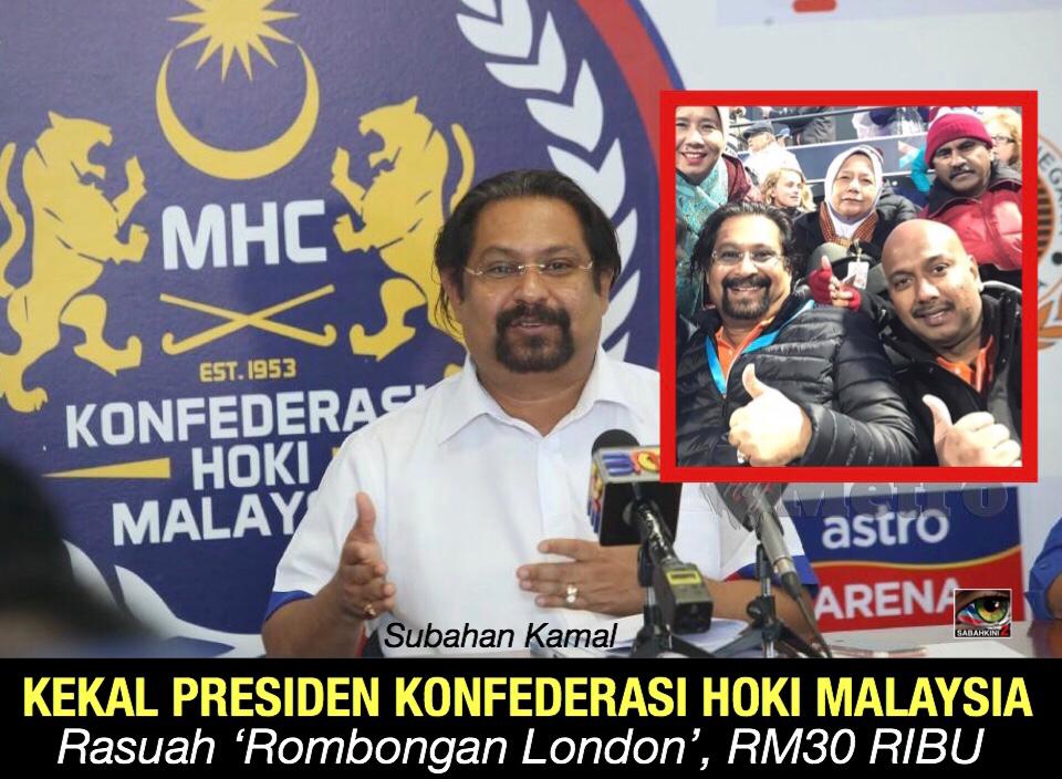 Rasuah 'Rombongan London', RM30K kekalkan Subahan Presiden Kesatuan Hoki Malaysia