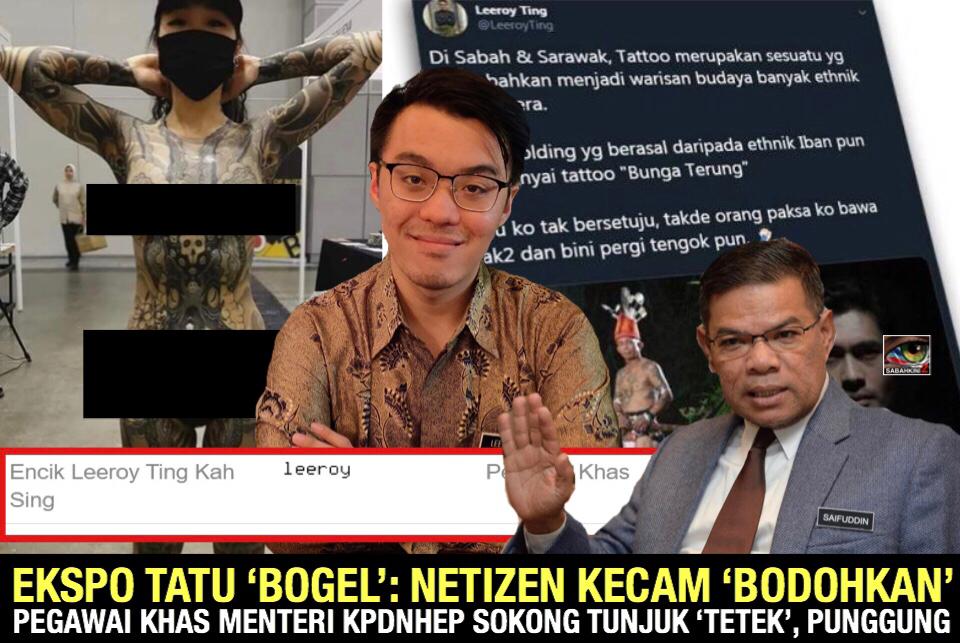 Ekspo Tatu bogel: Netizen 'bodohkan' Pegawai Khas Menteri KPDNHEP sokong tunjuk 'tetek', punggung!