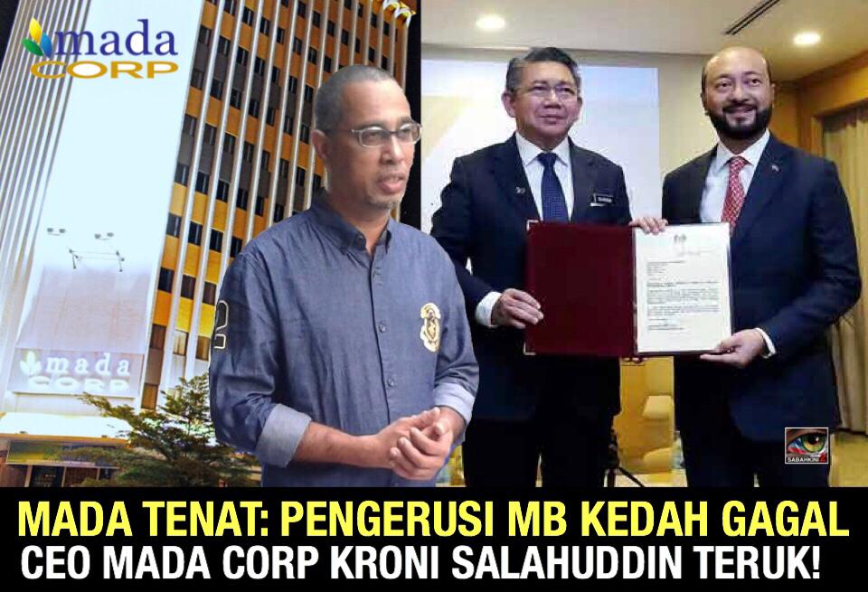 MADA tenat: Pengerusi MB Kedah gagal, CEO MADA CORP Kroni Salahuddin teruk!