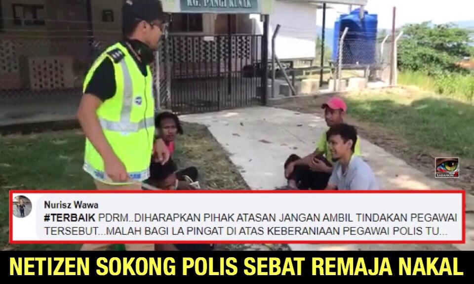 Tidak perlu hukum pegawai: Netizan sokong Polis sebat remaja pengajaran degil PKP