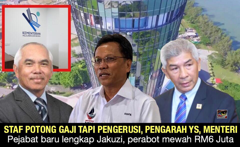 Staf potong gaji tapi Pengerusi, Pengarah YS, Menteri pejabat baru lengkap jakuzi, perabot mewah RM6 juta