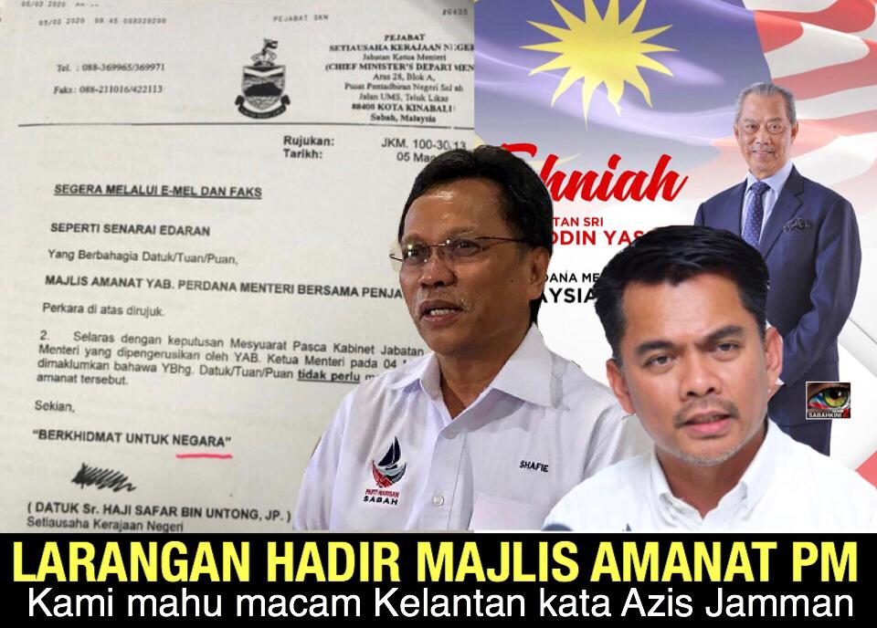 Larangan Hadir  Majlis Amanat PM, Kami  mahu macam Kelantan kata Azis Jamman