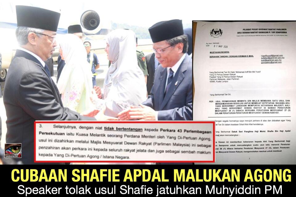 Cubaan PH malukan Agong gagal, Speaker tolak usul Shafie Apdal jatuhkan Muhyiddin PM