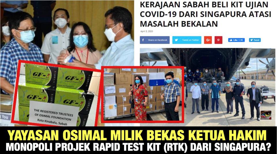 Yayasan Osimal milik bekas Ketua Hakim Monopoli Projek Rapid Test Kit (RTK) dari Singapura?