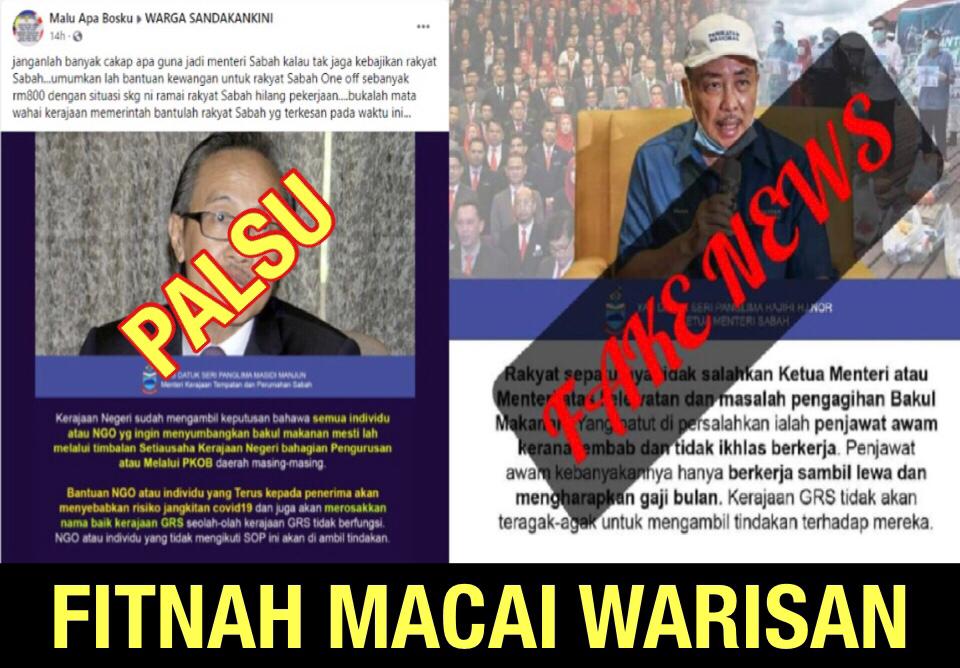 Ketua Menteri Nafi Infografik PALSU tapi Netizen sokong buang Pegawai Warisan khianat