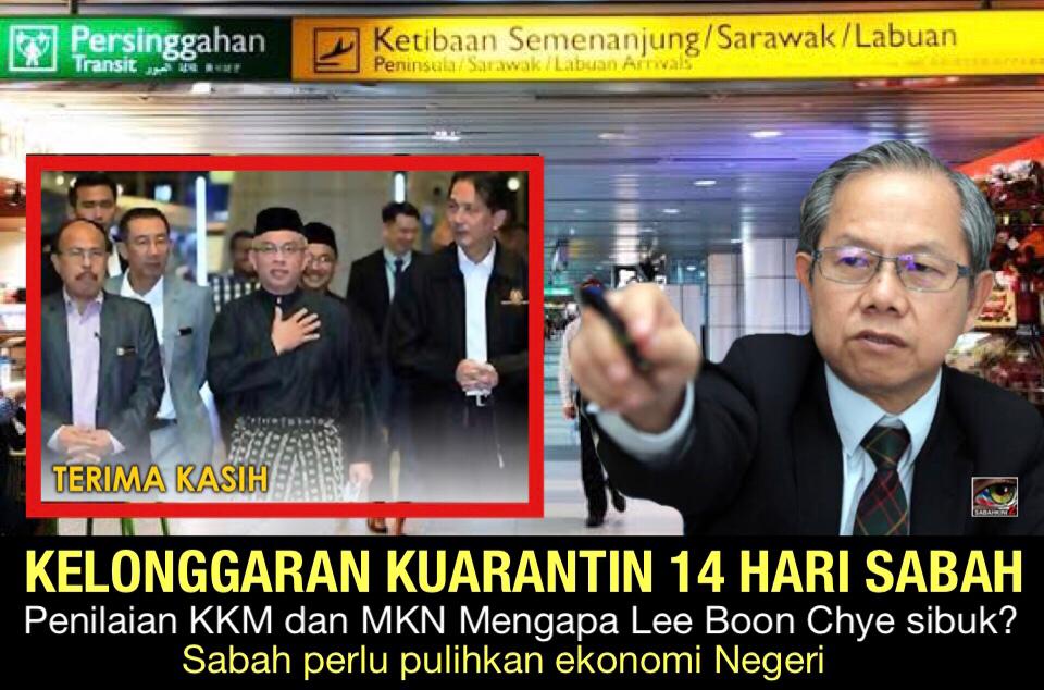 Kelonggaran Kuarantin 14 Hari Sabah penilaian KKM, MKN, Mengapa MP PKR mahu anak tirikan Sabah?