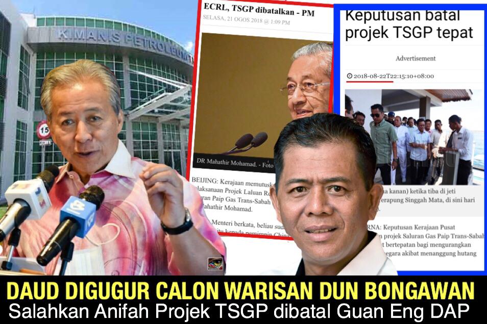 Digugur calon Warisan Bongawan: Dr Daud salahkan Anifah Projek TSGP dibatal Guan Eng 