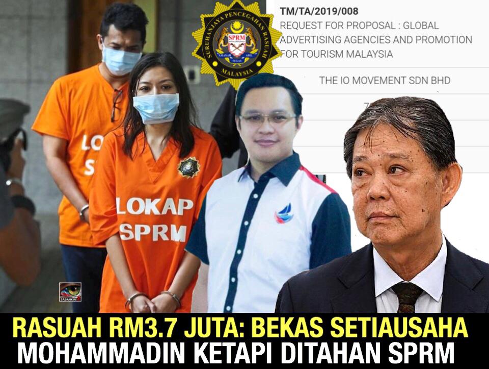 Rasuah RM3.7 juta Bekas Setiausaha Sulit Mohammadin Ketapi ditahan SPRM