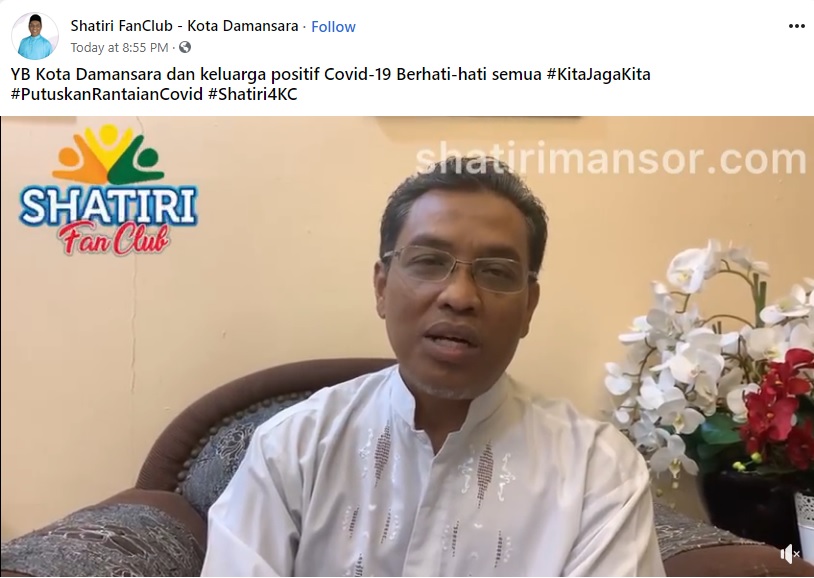 (VIDEO) Kini ADUN PKR Kota Damansara Selangor pula disahkan positif COVID-19