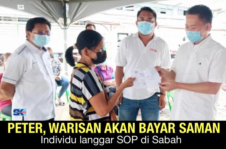 Peter Anthony, Warisan beri mesej jadi pembayar saman individu langgar SOP di Sabah