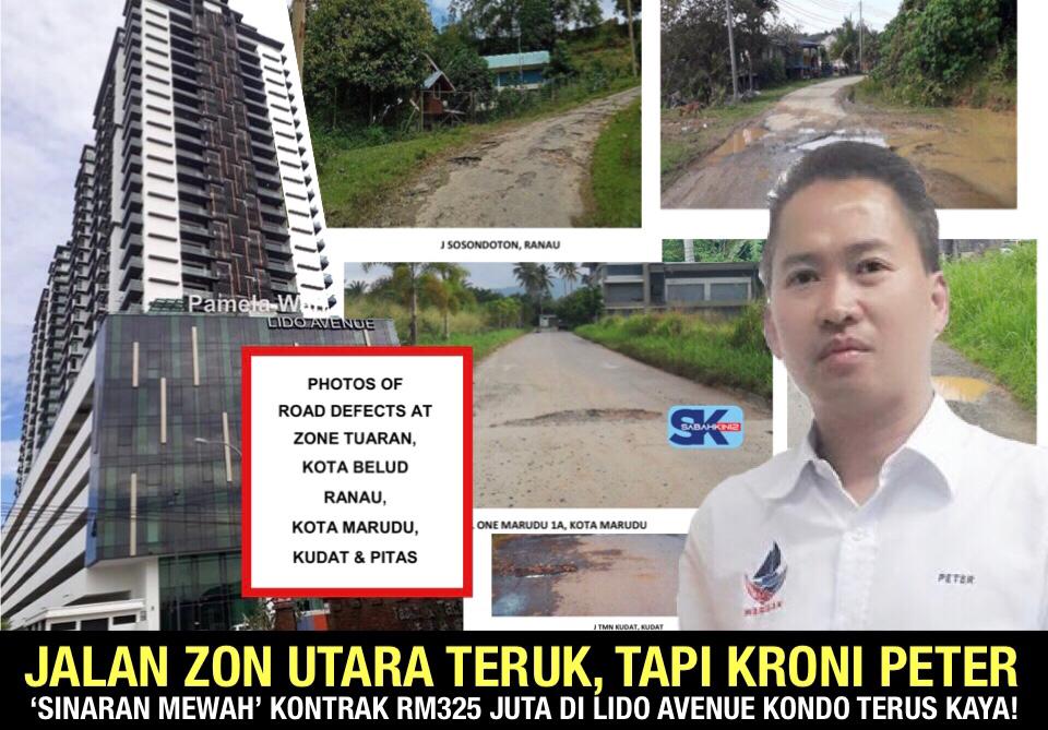 Jalan Zon Utara Teruk, Tapi kroni Peter ‘Sinaran Mewah’ kontrak RM325 juta di Lido Avenue Kondo terus kaya!
