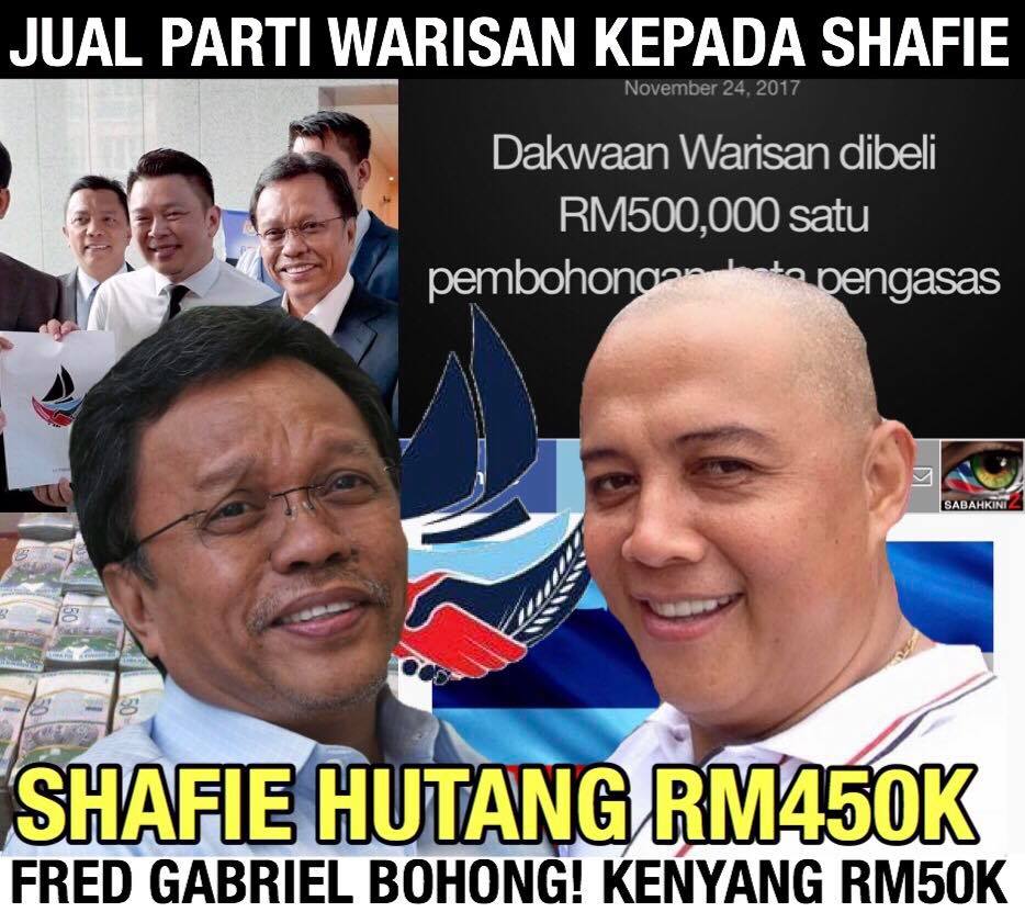 RM50 ribu masuk poket mengapa Fred Gabriel bohong jual parti kepada rakyat?