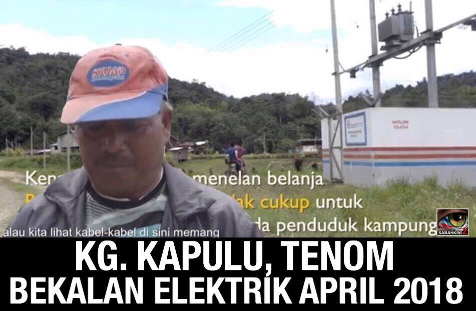 Akhirnya Kg Kapulu Tenom dan sekitarnya dapat bekalan elektrik April 2018